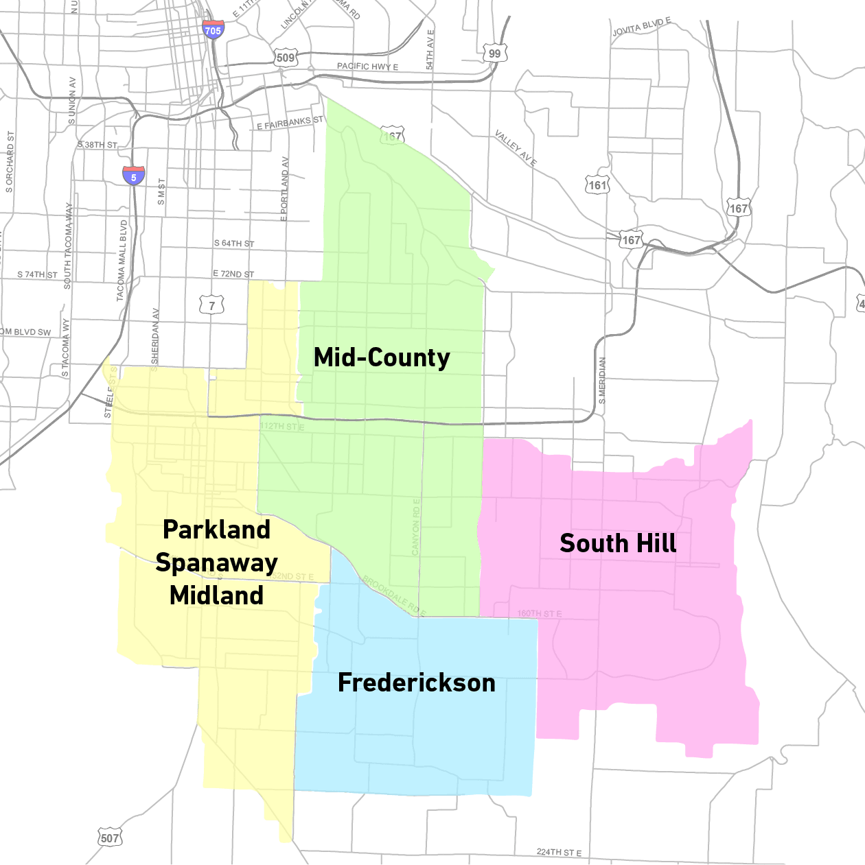 Community Plan areas due for an update. (Pierce County)