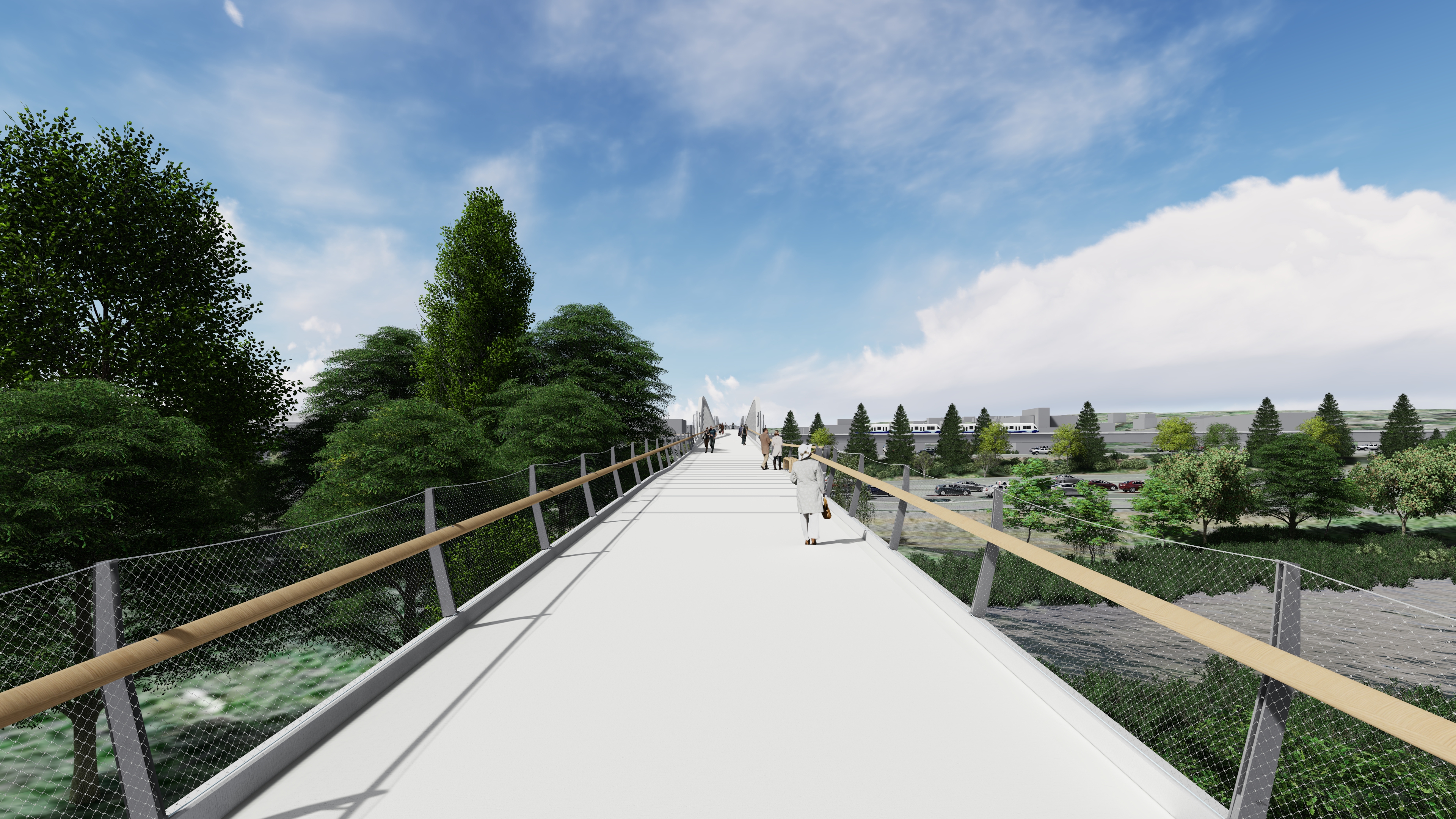 Rendering of the bridge looking eastward. (City of Seattle)