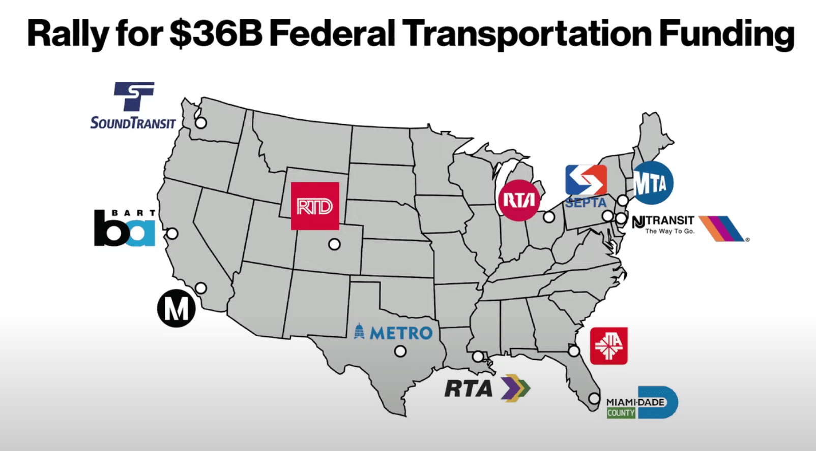 Splash from the online rally highlighting some of the coalition transit agencies. (Metropolitan Transportation Authority)