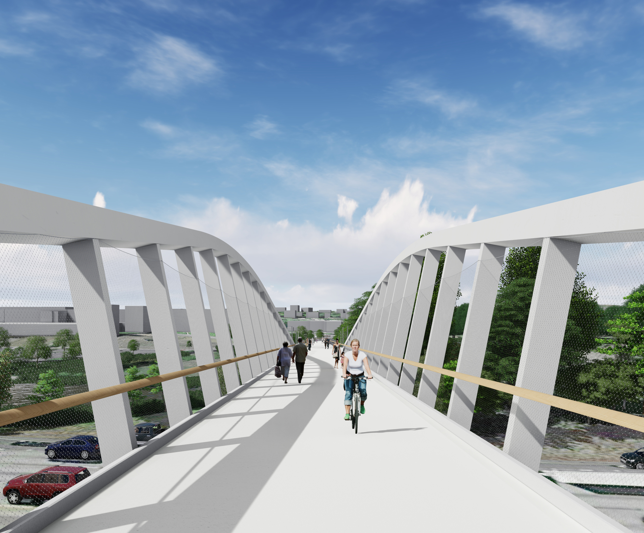 Rendering of the bridge across I-5. (City of Seattle)