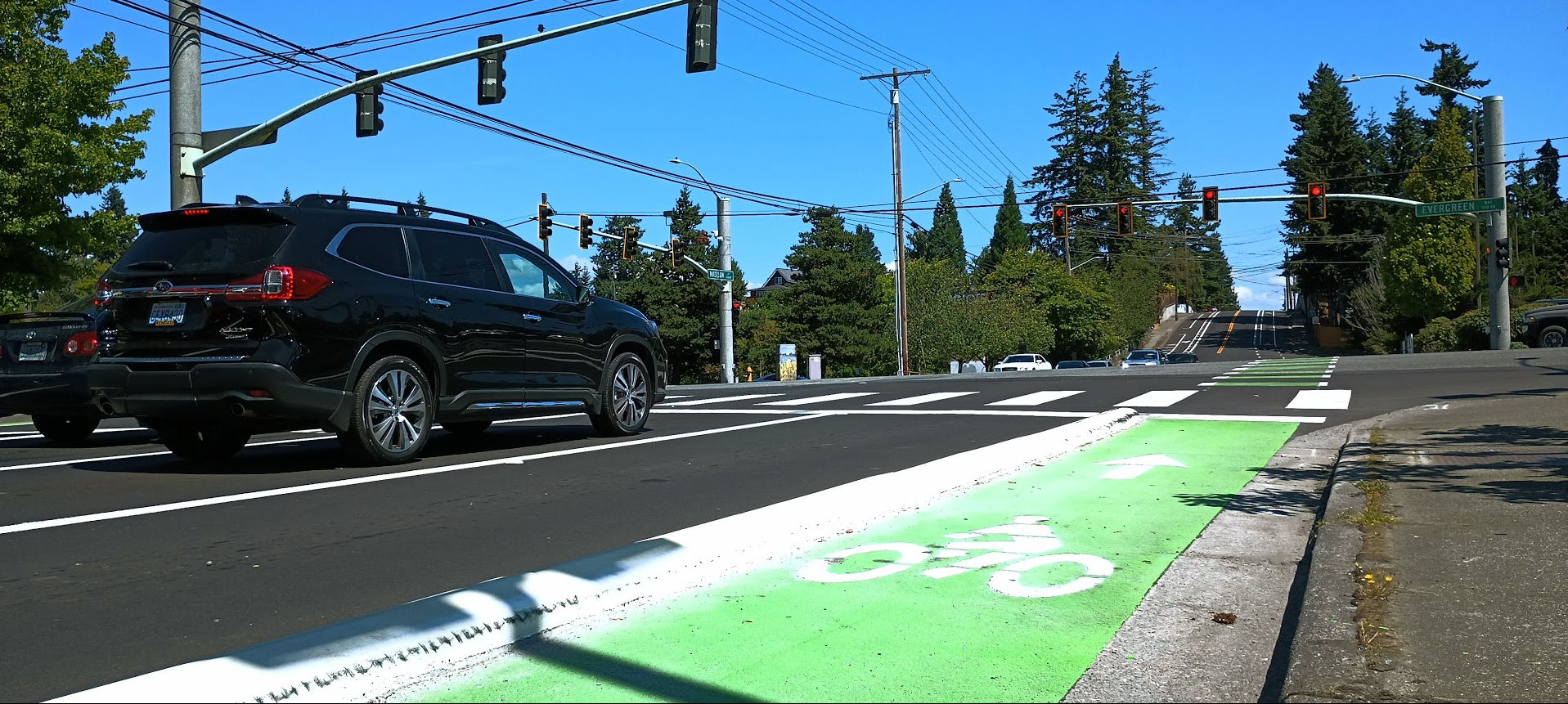 Everett Turns a Corner with Madison Street Bike Lanes